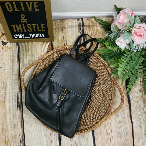 Coach Handbags - COACH Vintage Black Leather Backpack